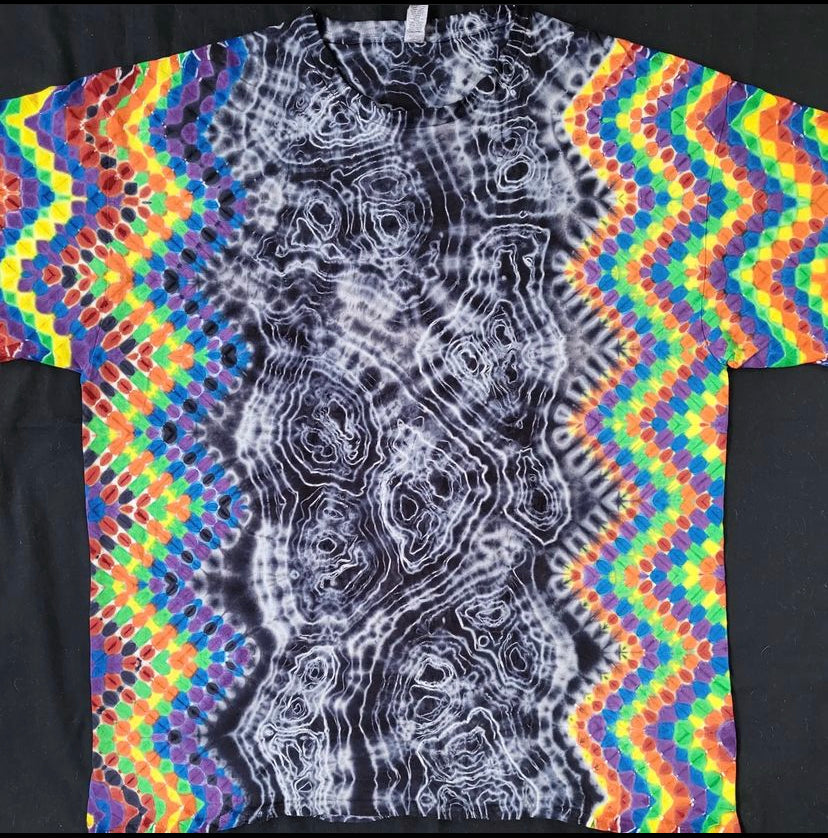 2XL Rainbow Honeycomb With Black & Gray Geode