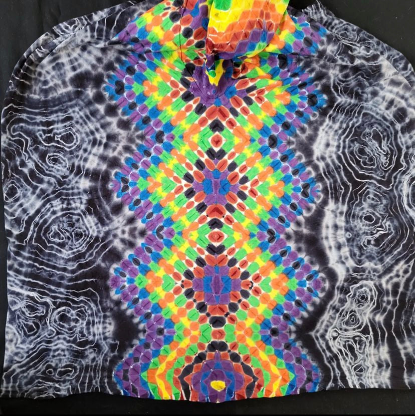 2XL Rainbow Honeycomb With Black & Gray Geode
