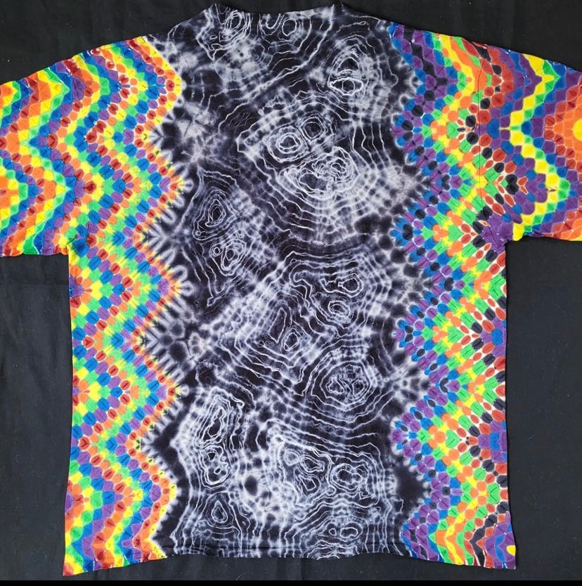 2XL Rainbow Honeycomb With Black & Gray Geode