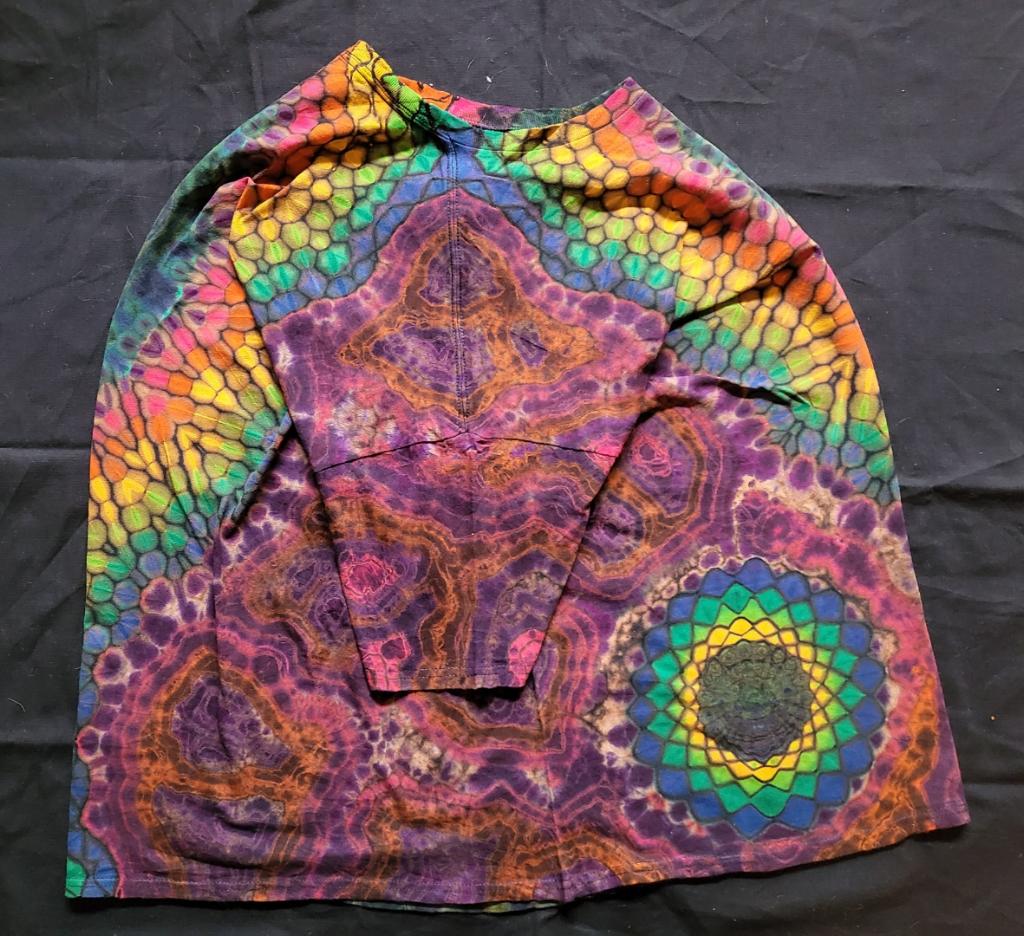 2XL Reversed Double Mandala with Radial Zigzag Centerline & Geodes