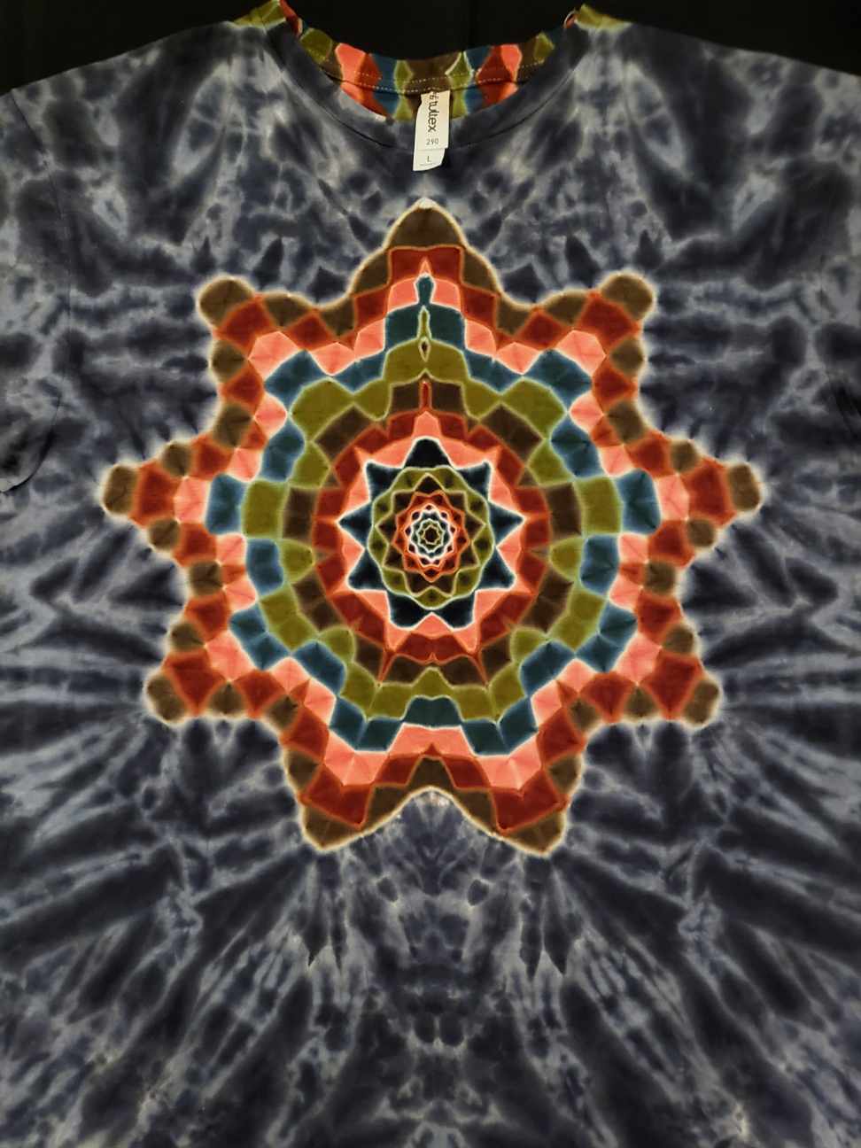 Large Starburst Mandala & Diamond Pleat