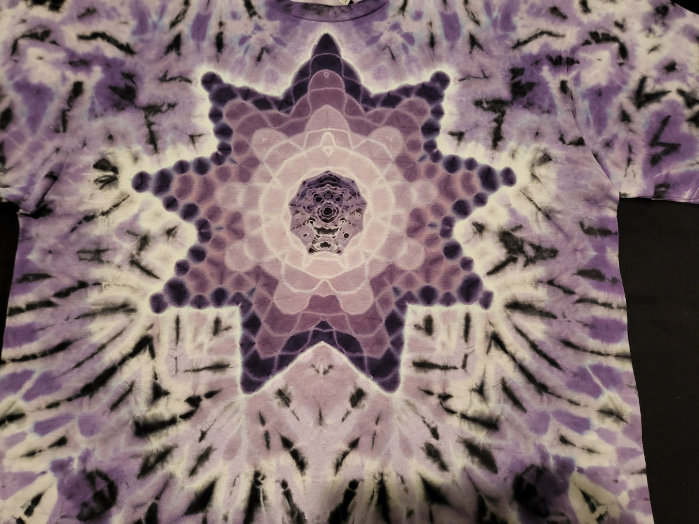 Large Purple Progression Starburst Mandala & Design on Back